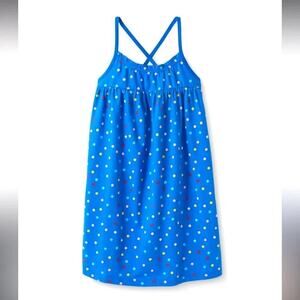 Hanna Andersson Knit Dress Size 10 Blue Polka Dots